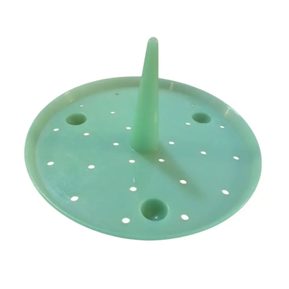 Vintage Tupperware 3pc Crisp-It Lettuce Keeper Lid & Spike Jadite Green 679-8‎
